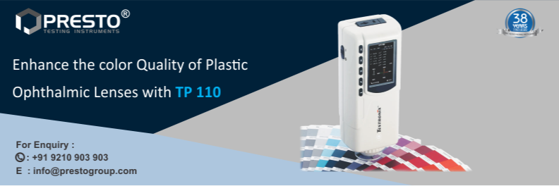 Enhance The Color Quality Of Plastic Ophthalmic Lenses With TP 110
